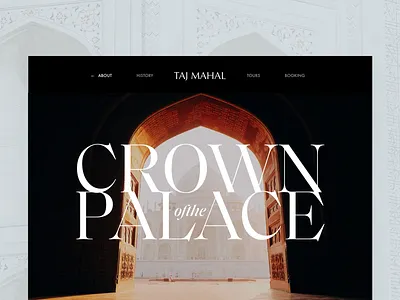Taj Mahal Hero v2 architect architecture article clean design editorial grid hierarchy layout light minimal minimalist tajmahal typography ui visual web design website white