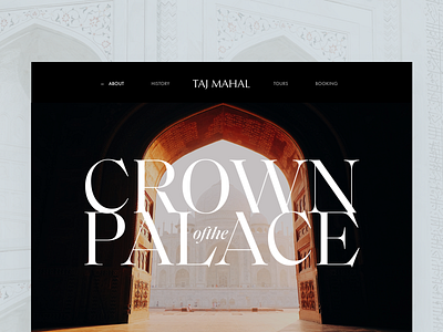 Taj Mahal Hero v2 architect architecture article clean design editorial grid hierarchy layout light minimal minimalist tajmahal typography ui visual web design website white