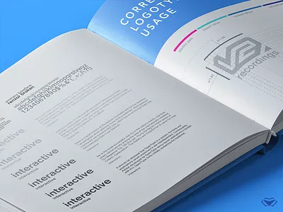 V2 Recordings Brand Guide Book blue brand brand book brand branding brand guide business classy corporate design elegant letter letter v logo logo logotype modern music record label typography typography art typography design