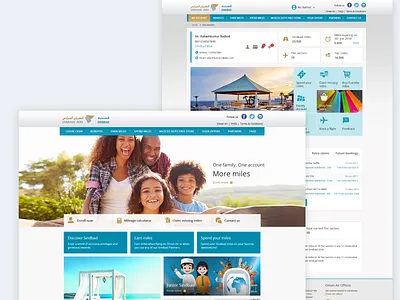 Oman Air Sindbad airline airline website background blue clean concept design flight frequent flyer program gradient illustration photoshop travel typography ui uiux ux web web design website