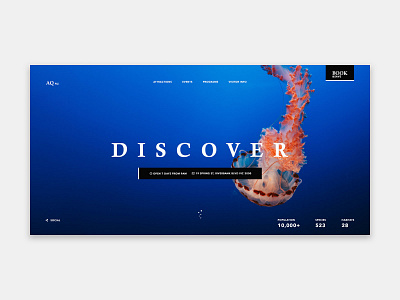 Acquarium interface landing layout ui ui design web web design website