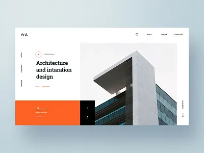 Architecture Web Exploration architecture clean design interface landing minimal product typography ui ux web