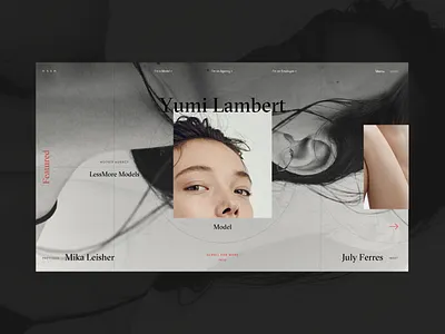 HASH Platform Model Preview Page concept design fashion gallery grid hash interface photo photo album photo background preview previews sochnik typography ui ux web website whitespace