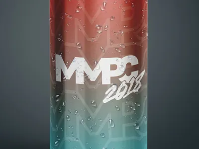 MMPC Water Bottle 80s bottle brand gradient identity lockup logo logotype mockup pattern