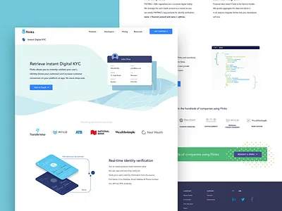 Fintech Product page design financial technology fintech illustartion instant digital kyc kyc layout product features product page website