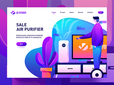 Air purifier air purifier china colorful fashion illustration illustrations jon jondesigner typography ui ux web