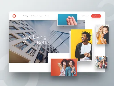 Co-Living website WIP business co living co working corporate homepage landing page ui ux website website design