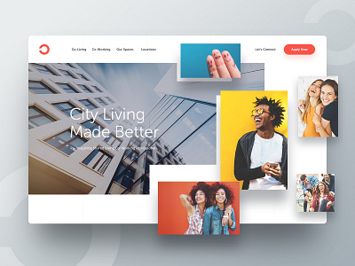Co-Living website WIP business co living co working corporate homepage landing page ui ux website website design
