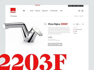 Single Product Page for Oras clean flat product ui ux web webdesign