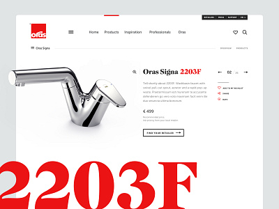 Single Product Page for Oras clean flat product ui ux web webdesign