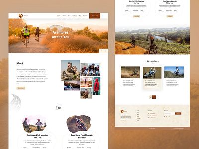 Adventure Tour Layout adventure adventurer biking clean climbing cycling design home landing mountain outing page race sketch surfing tafreeh tour ui uiux website