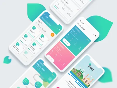 iLeaf EduSuite courses design education education app educational gradient illustration illustrator kids kids app kids illustration mobile mobile app mobile app design mobile design mobile ui photoshop ui uiux ux