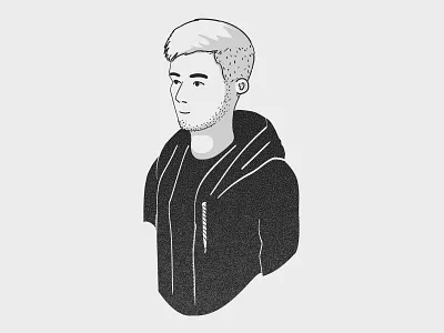 Person - Falk avatar character clean contrast grey illustration illustrator man person portrait simple sketch vector