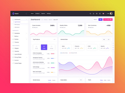 Keen – The Ultimate Bootstrap Admin Theme - Demo Default admin app bootstrap chart dashboard flat graph product ui ux webapp website