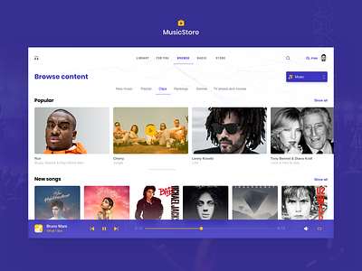 Music store app album design dribbbleshot interface music music player player shop songs ui ux web