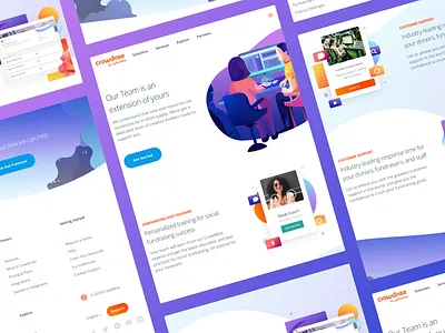 Customer Success Tablet View app branding clean gradient homepage illustration interface landing minimal product responsive tablet tablet design typography ui ui design user interface web web design website
