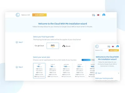 Cloud With Me User interface redesign cloud computing redesign software design tech user experience design user interface visual design web design