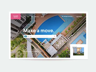 Real Estate Homepage Header Exploration agency architecture header homepage landing property real estate real estate agency search box search form site web website