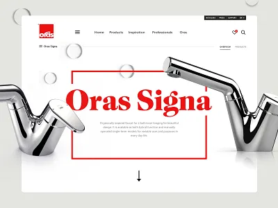 Product Family Page for Oras clean flat hero product ui uiux web webdesign