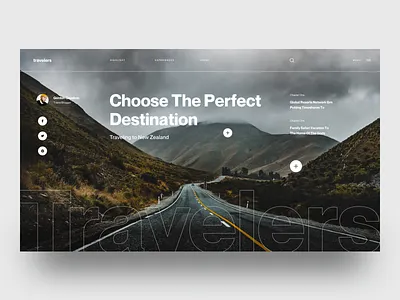 Travelers :: I artciles blog blog header clean creative design destination layout exploration magazine new zealand news travel travel blog travel blogger travel design travel website travelers ui design vietnam web design