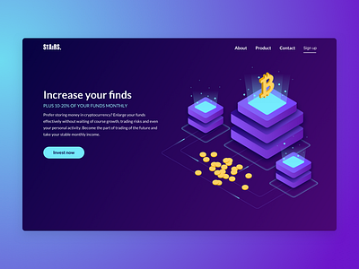 Stairs - Promo header bitcoin cryptocurrency illustration isometria promo web