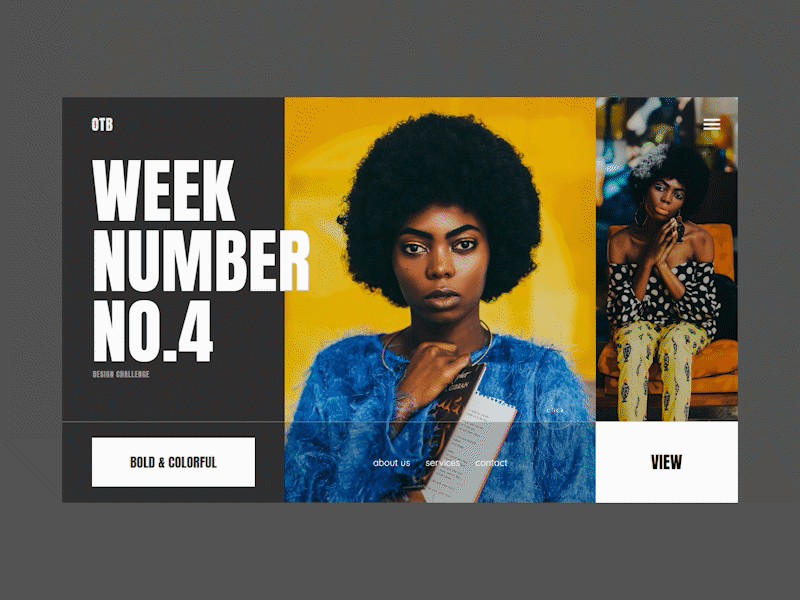 W04 - Bold & Beautiful animation app bold colors bold font codepen colourful css animation design gif slideshow typography ui ux web web design weekly challenge weeklyui