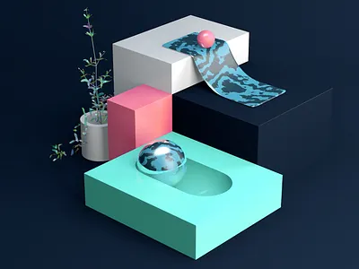 Momentum Series #1 abstract c4d cinema4d design geometrical illustration render set