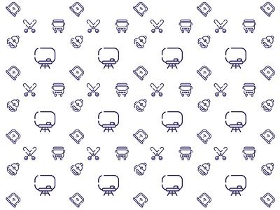 Back to Scool Blue Pattern backpack backtoschool blackboard childhood icons laptop pattern school schoolbus scissor