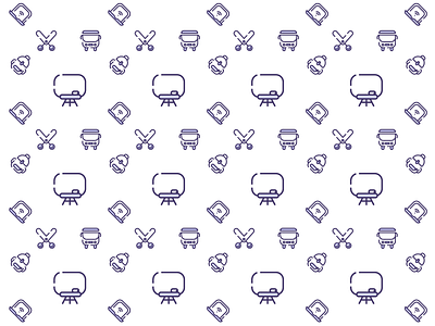 Back to Scool Blue Pattern backpack backtoschool blackboard childhood icons laptop pattern school schoolbus scissor