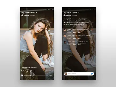 IGTV Exploration - Video Details & Comment comment description igtv instagram interaction iphone x mobile play user interface videos youtube