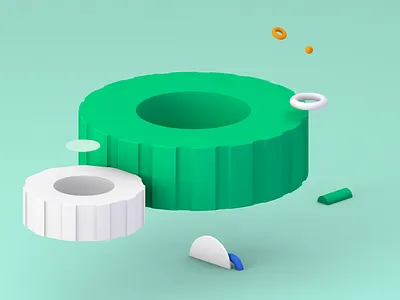 Cooperation Concept business c4d character gear team