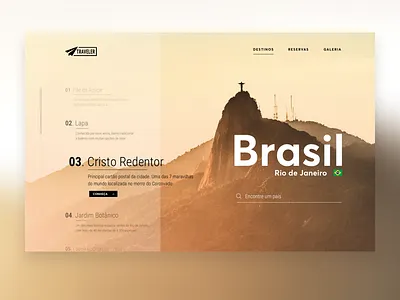 Traveler Website Concept travel ui ux website