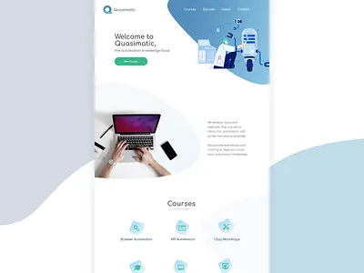 Quasimatic.com redesign web design