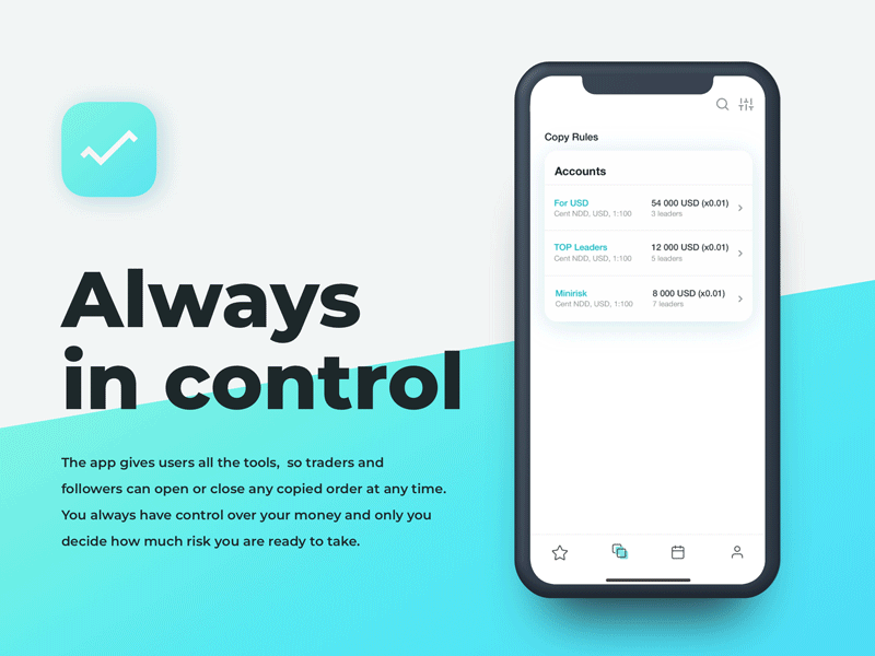 Social Trading Platform on Behance animation chart dashboad finance fintech forex ios iphone mobile motion social social app trading ui ux