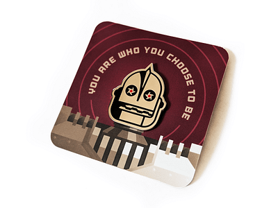 You Are Who You Choose to Be - Bad Variant atomo enamel illustration iron giant pin