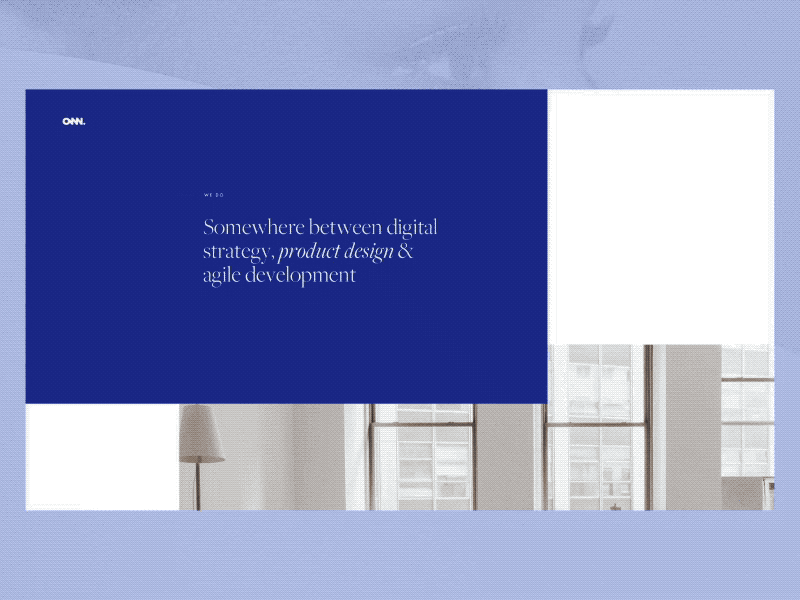 OWN - Landing agency animation clean flat grid landing layout logo minimal slider typography ui website