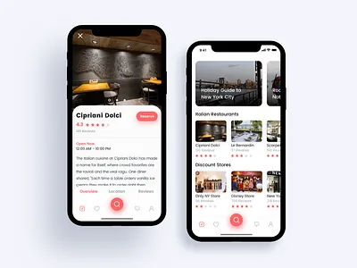 HORECA App Concept advisor app booking concept discount guide ios iphone iphone x iphone xr iphone xs restraunt review store trip ui ux