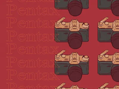 Pentax #2 art camera design digital art drawing film graphic design graphic design hand drawn illustration illustrator pentax photo photography poster