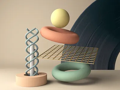 Vinyl Record Sun 3d animation arnold arnoldrender color geometric glaxy illustration maya record shape texture vinyl