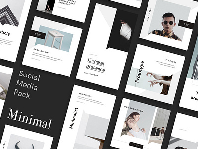 Minimal Social Media Pack brand branding corporate creativemarket design goashape graphic instagram story layouts marketing minimal minimalistic modern photoshop professional psd social socialmedia template trend