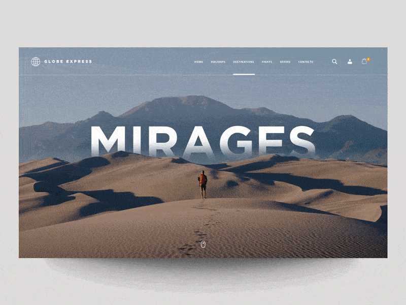 Daily UI "Mirages" animation concept design exploration header interaction interface motion parallax principle ui ux web webdesign website