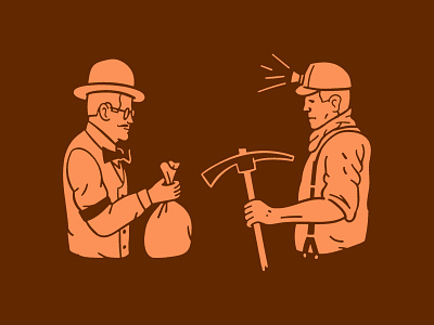 Banker & Miner Profiles concept illustration