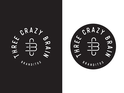 Three Crazy Brain branding logo typography