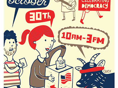 Student Voter Poster by Josh Quick design illustration josh quick joshquick quickjosh