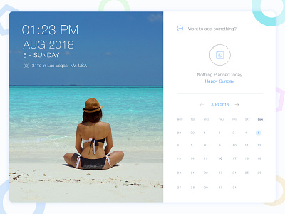 Calendar with Activity view UI design activities app app ui beach calendar calendar design calendar ui date designinspiration dribbble lasvegas peace relaxation sea time timeline ui weather web webdesign