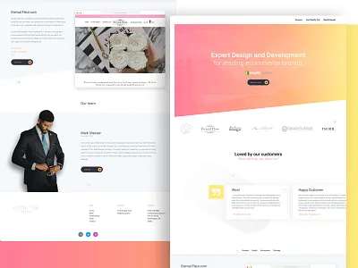 Company Landing Page design flat landing page sketch