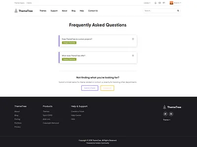 FAQ Page [WIP] - ThemeTree 4 faq page themetree themetree 4 wip
