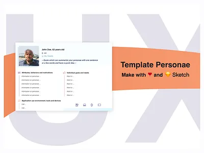 Freebie - UX template Personae free freebie persona personae sketch template userresearch ux workshop