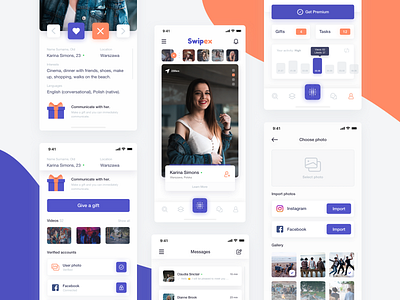 Swipex - Mobile App Concept app dating design fireart fireart studio interface product swipex ui ux