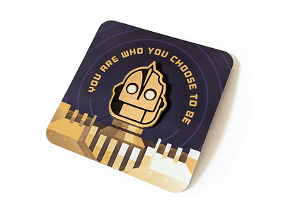You Are Who You Choose to Be - Good Variant enamel illustration iron giant pin superman